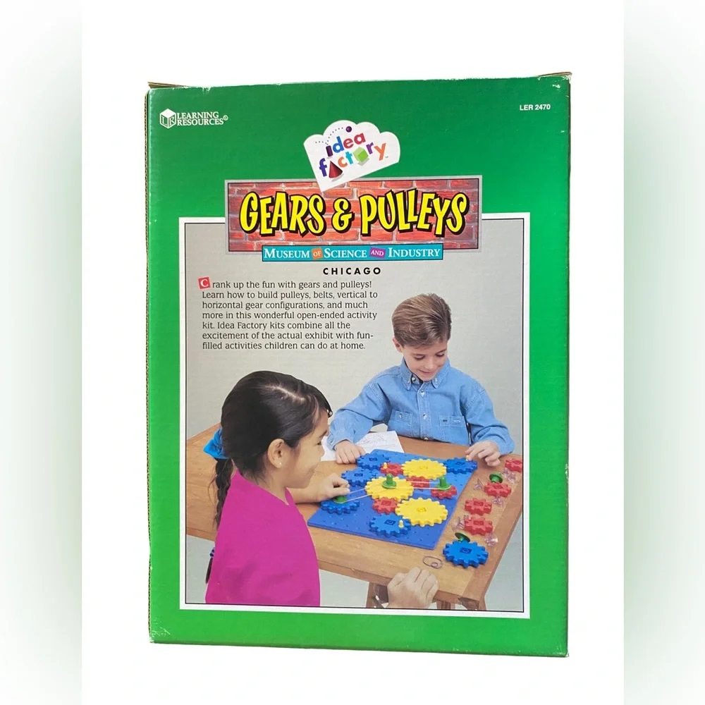 Learning Resources Idea Factory Gears & Pulleys Building Set SEALED For‎ Age 6+
